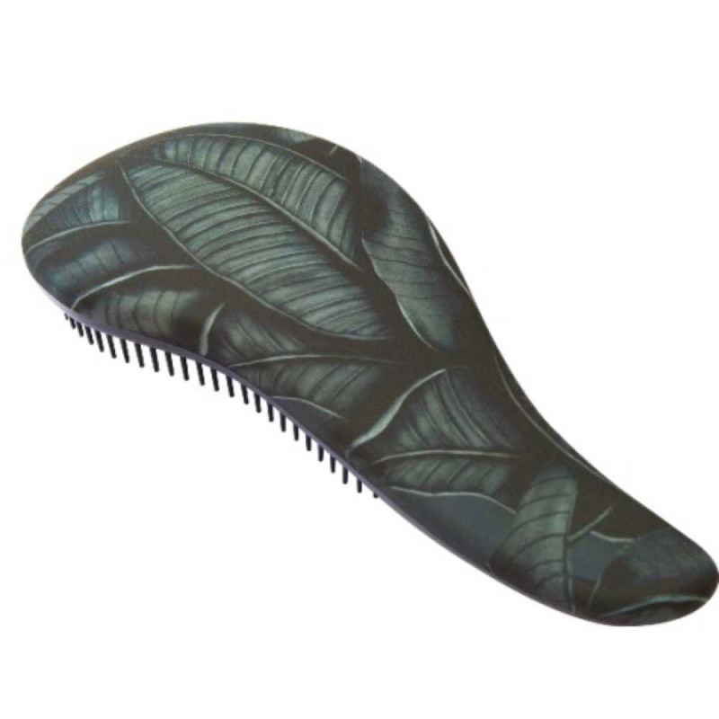 Гребінець-щітка Iv San Bernard Dermobrush з принтом Листя, для догляду за шерстю собак і кішок