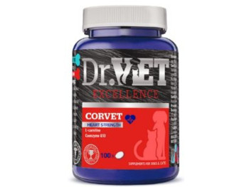 Корвет Dr.Vet Korvet Heart Strength вітамінно-мінеральна добавка для підтримання роботи серця у собак і котів, 100 таблеток (5-110821)