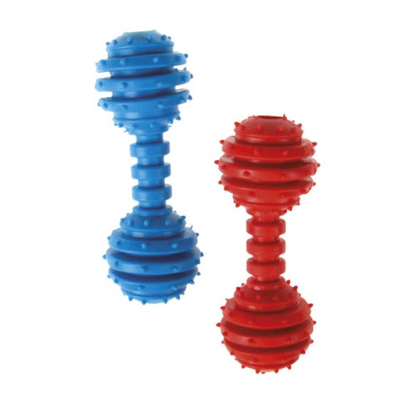 Іграшка для собак TETRAPET Dental Gum, гантелька гумова, 12,5 см