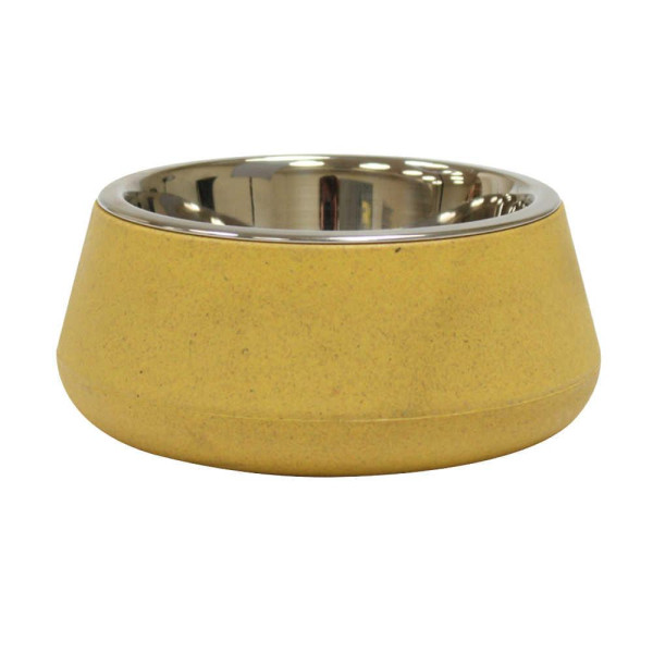 Миска CROCI Bamboo, бамбукове волокно / нерж., жовта, 0,47л, 14см