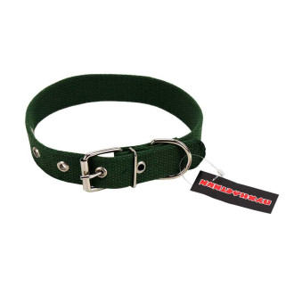 Нашийник  брезентовий  "Пухнастики" зелений  25 мм/49см
