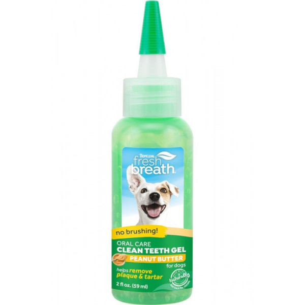Тропіклін &quot;Арахісова олія&quot; TropiClean Fresh Breath Clean Teeth (No Brush) гель для догляду за ротовою порожниною у собак, 59 мл (002319)