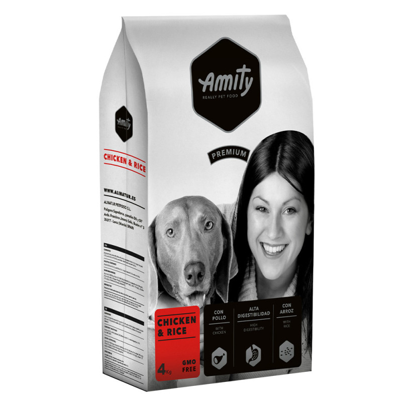 Аміті Amity Premium Chicken &amp; Rice Adult Dog сухий корм із куркою та рисом для дорослих собак, 4 кг