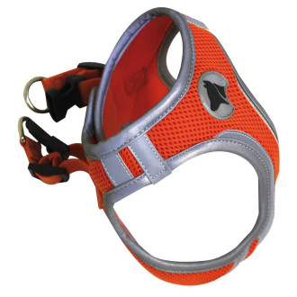 Шлея CROCI HIKING REFLECTIVE, помаранчева, нейлон, L 46-53 см