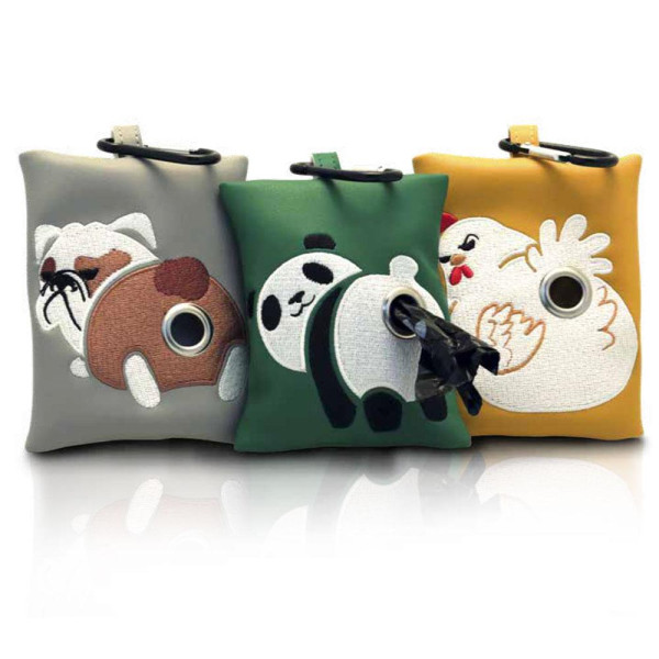 Міні-сумка CROCI Panda з пакетами для фекалій, 10,5x8,5 см