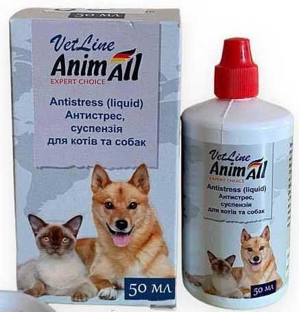 Антистрес Animall Vetline суспензія для зняття тривожних станів у котів і собак 50 мл