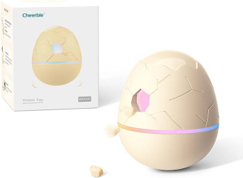 Cheerble Wicked Beige Egg Creamy Apricot інтерактивне іграшкове яйце з дозатором ласощів для собак, бежеве (С0222)