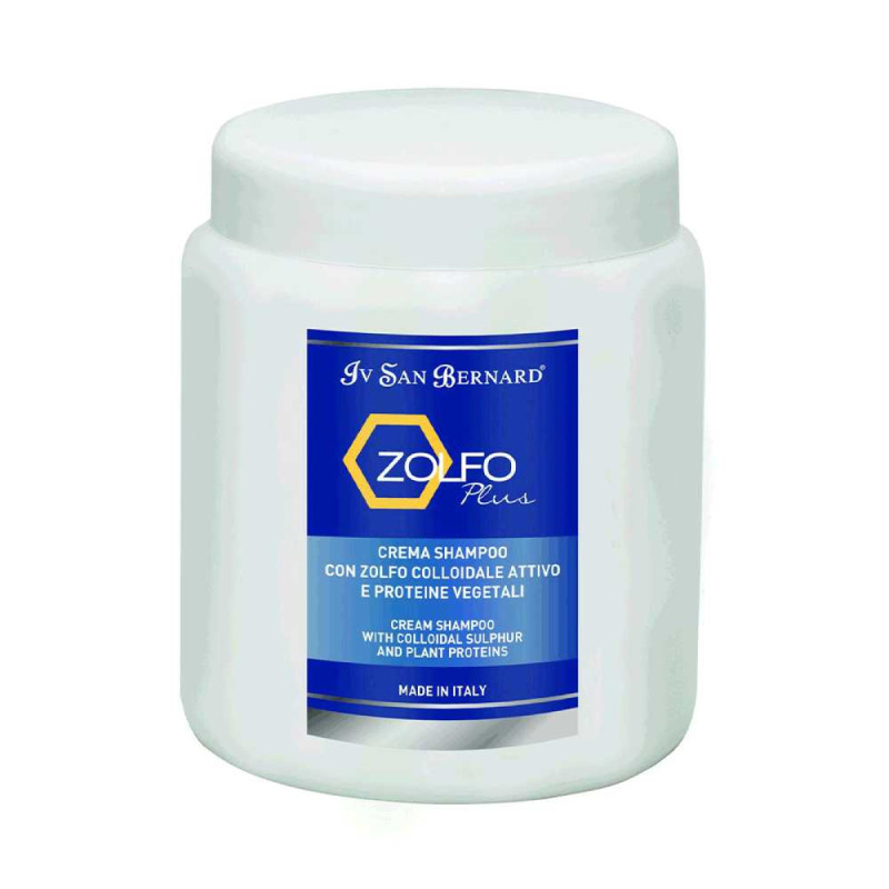Шампунь Iv San Bernard Mineral Plus Zolfo з колоїдною сіркою та рослинними білками проти лупи для котів і собак, 1 л (0213 NSHAZOL1000)