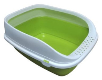Туалет-лоток Бета Плюс Максі 49*39*17 см Beta Plus Maxi пластиковий з рамкою для великих кішок, колір зелений