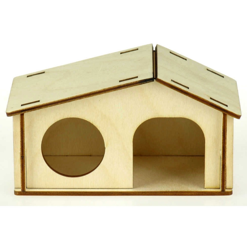 Дерев'яний будиночок для гризунів TETRAPET, 13,5х7,5х7,5 см