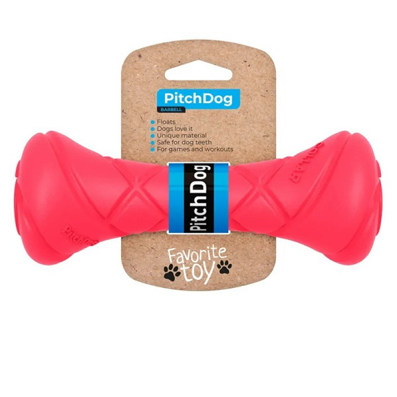 Пітч Дог Collar PitchDog ігрова гантель для апортування собак, довжина 19 см, діаметр 7 см, колір рожевий