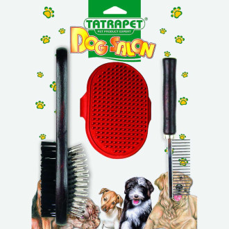 Набір для собак TETRAPET Dog Salon, щітка двосторон./гребінець/щітка силікон