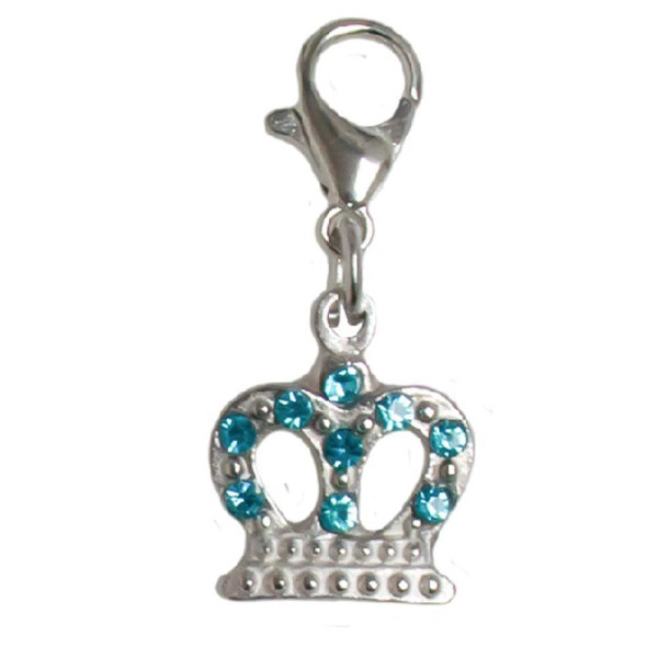 Підвіска на комір TETRAPET Expert, мал. корона з блакитними камінцями, 4 см