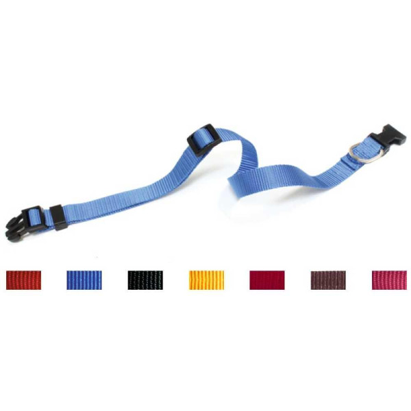 Нашийник CROCI нейлон, регульований, синій, 46-75x2,5 см