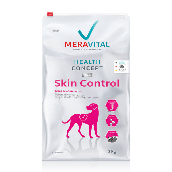 Mera MVH Skin Control сухий корм для дорослих собак при дерматозах і надмірному випаданні шерсті, 3 кг Mera MVH Skin Control сухий корм для дорослих собак при дерматозах і надмірному випаданні шерсті, 3 кг