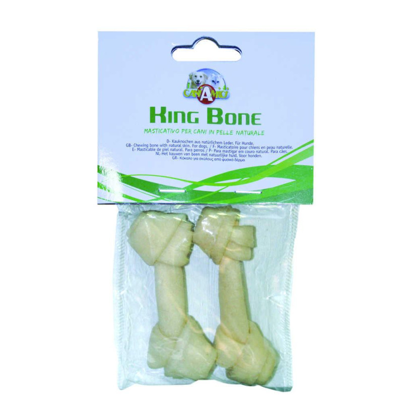 Кістка жилована вузлова CROCI KingBone Knotted White, 7,5 см, 20 г