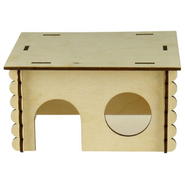 Дерев'яний будиночок для хом'яка TETRAPET, 18,5х15,5х10 см