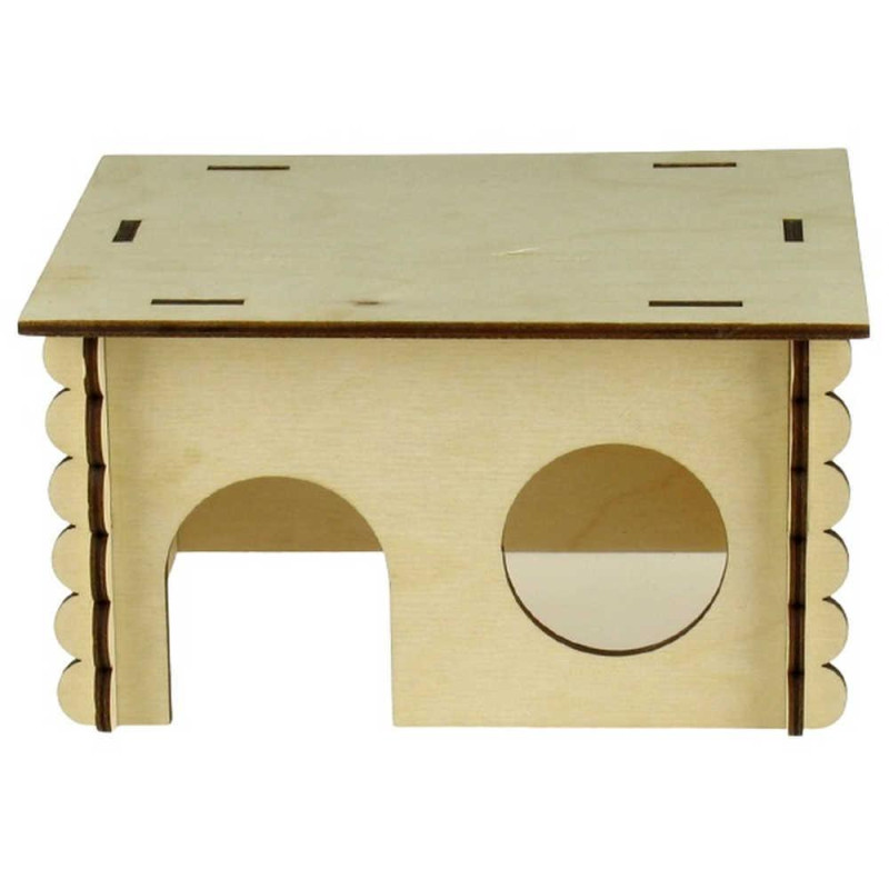 Дерев'яний будиночок для хом'яка TETRAPET, 18,5х15,5х10 см