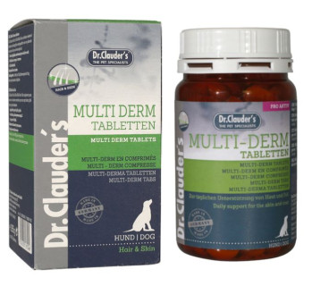 Мультидерм Dr.Clauder's Hair &amp; Skin Multi-Derm Tablets вітаміни, мінерали для шкіри та шерсті собак, 225 таблеток
