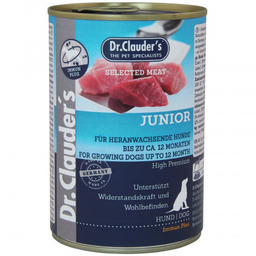 Dr.Clauder's Selected Meat Junior яловичина курка свинина. вологий консервований корм для цуценят, 400 гр