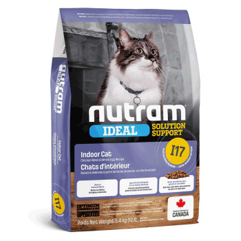 Нутрам I17 Nutram Ideal SS Indoor Cat сухий корм холістик з куркою для котів, що живуть у приміщенні, 5,4 кг (I17_(5.4kg)