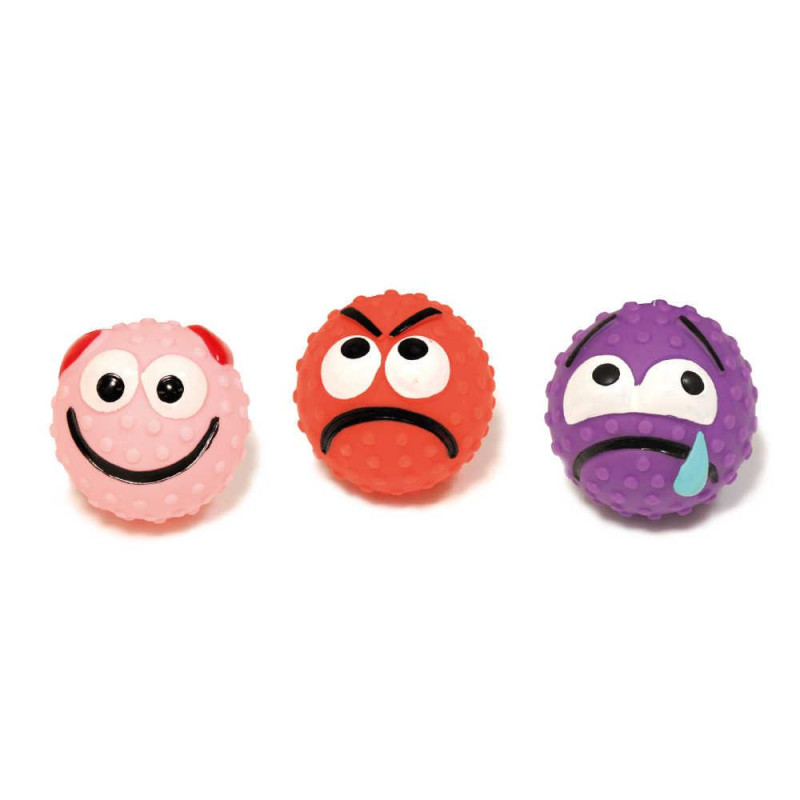 Іграшка для собак CROCI М'яч-смайлик, вініл, пищалка, 6,5 см