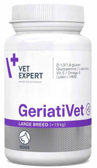 Геріатiвет GeriatiVet Large Breed вітаміни для собак старше 7 років вагою більше 15 кг, 45 таблеток