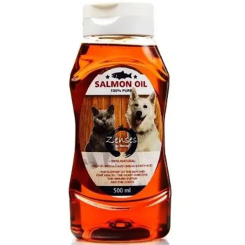 Лососева олія Nerus Zenses Salmon Oil вітамінна, для котів та собак з проблемами шкіри та вовни, 500 мл (40569)