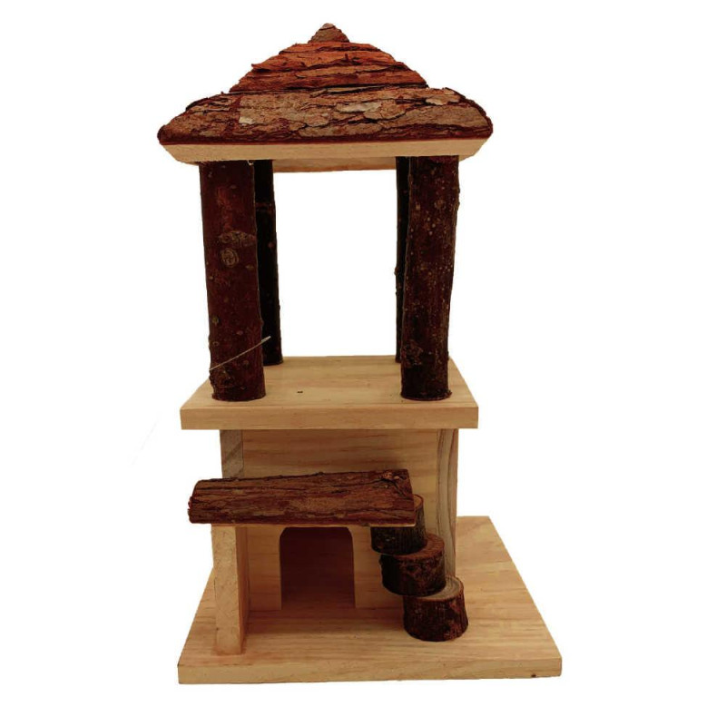 Дерев'яний дім для гризуна TETRAPET Петер, 15х25х16 см