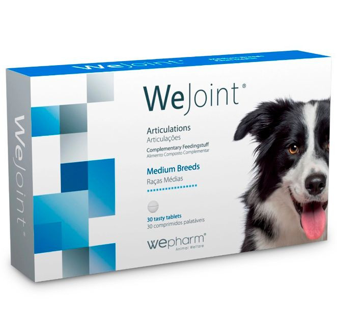 WeJoint Medium Breeds M хондропротектор для підтримки здоров'я суглобів, хрящової тканини у собак середніх порід, 30 таблеток