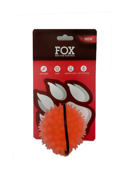 Іграшка для собак ТМ "FOX" "М'яч із шипами" помаранчевий, 7,5 см (із запахом ванілі) Іграшка для собак ТМ "FOX" "М'яч із шипами" помаранчевий, 7,5 см (із запахом ванілі)