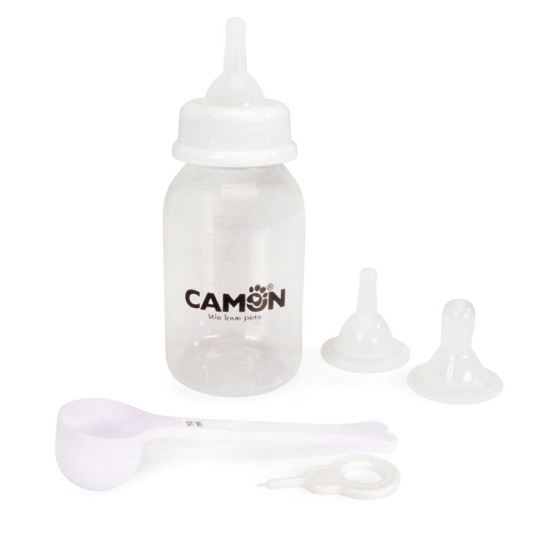 Набір для годування CAMON з мірною ложкою (10 мл), трьома пустушками та голкою для проколювання пустушки, 150 мл