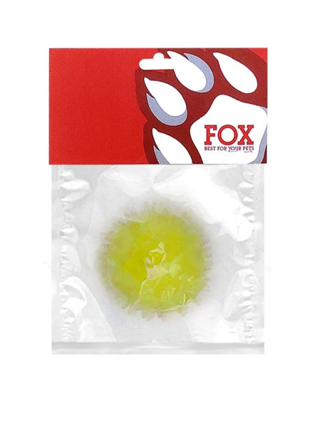 Іграшка для собак ТМ "FOX" "М'яч із шипами" жовтий, 7,5 см (із запахом ванілі) Іграшка для собак ТМ "FOX" "М'яч із шипами" жовтий, 7,5 см (із запахом ванілі)