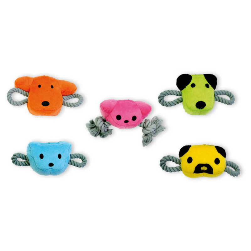 Іграшка для собак CROCI Моськи, плюш / канати