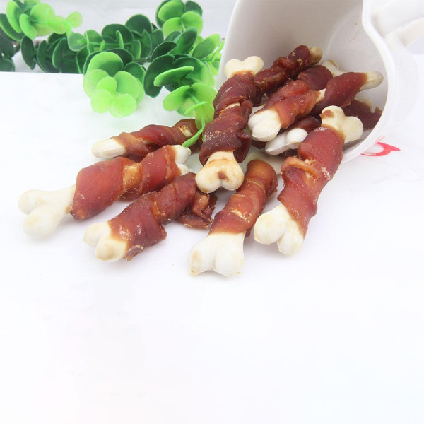 Ласощі "Селянські Смаколики" для собак,кальцієві кісточки з качкою , 7 см, 500г