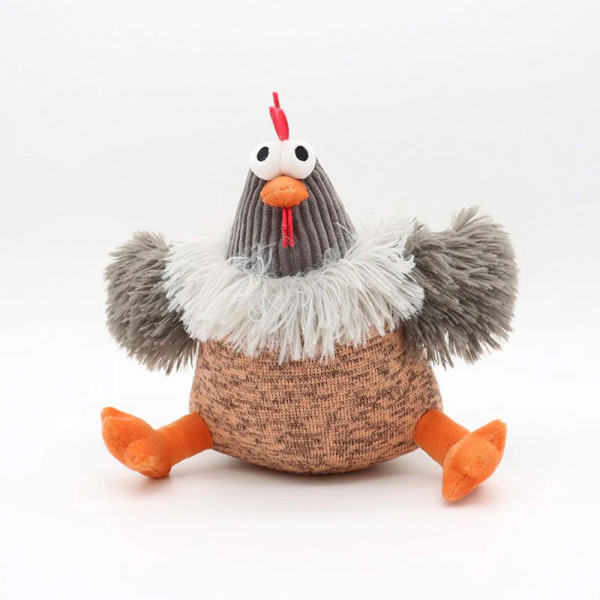 Іграшка для собак CROCI плюшева курка Лола/Мігель з пищалкою, 25 см