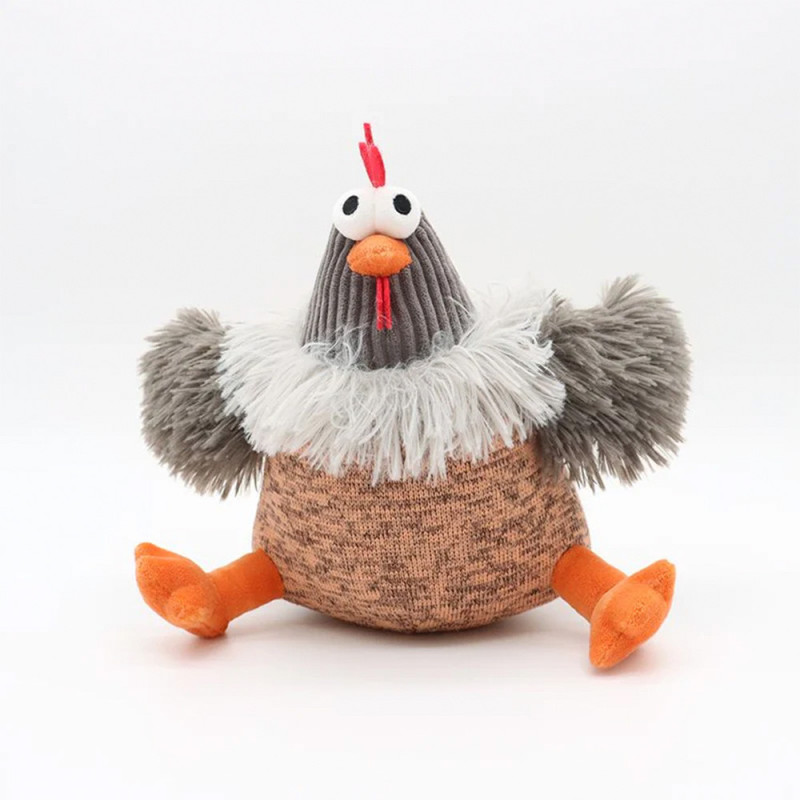 Іграшка для собак CROCI плюшева курка Лола/Мігель з пищалкою, 25 см