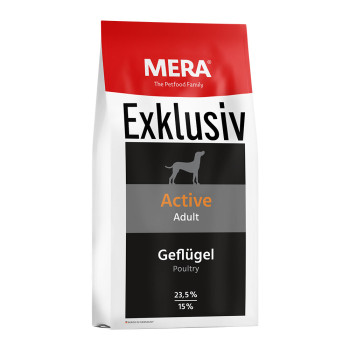 Мера Mera Exklusiv Active Adult Dog Geflugel сухий корм з м'ясом птиці для активних та спортивних собак, 15 кг (071755)