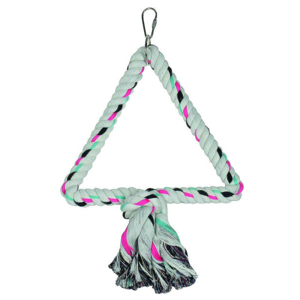 Іграшка для птахів TETRAPET Dodo, гойдалка трикутник з мотузки, 25 см