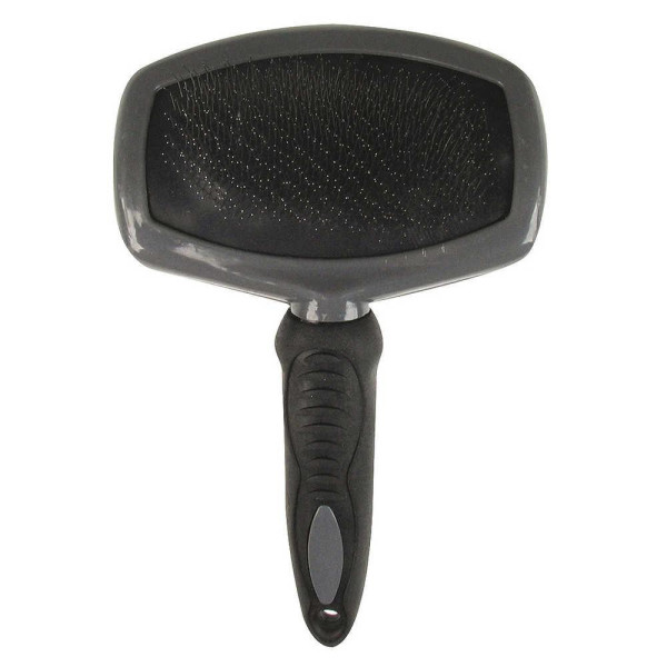 Щітка одностороння з гумовою ручкою TETRAPET Dog Salon, 9,5*17 см