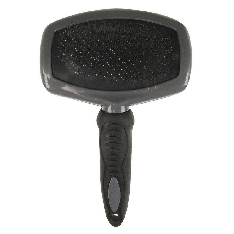 Щітка одностороння з гумовою ручкою TETRAPET Dog Salon, 9,5*17 см