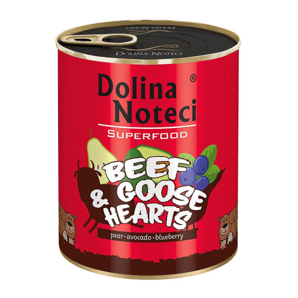 Консерва Dolina Noteci Superfood для cобак з яловичих і гусячих сердець,800 гр