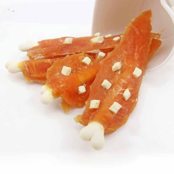 Ласощі "Селянські Смаколики"для собак,курячі шашлички з кальцієвою кісточкою та сиром,12-16 см, 500г