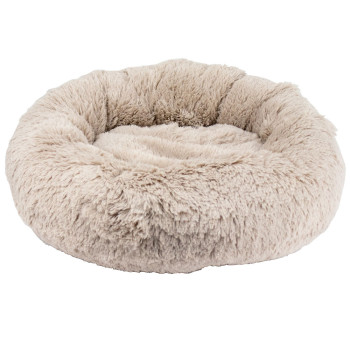 Лежак Пончик Пухнастики 55*55 см для котів та маленьких собак, колір капучино (ММ-25)