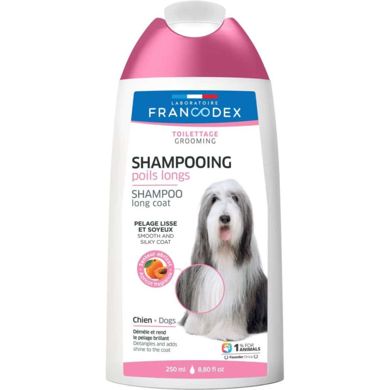 Шампунь Francodex Long Coat Dog Shampoo з олією Ши для собак із довгою шерстю, 250 мл