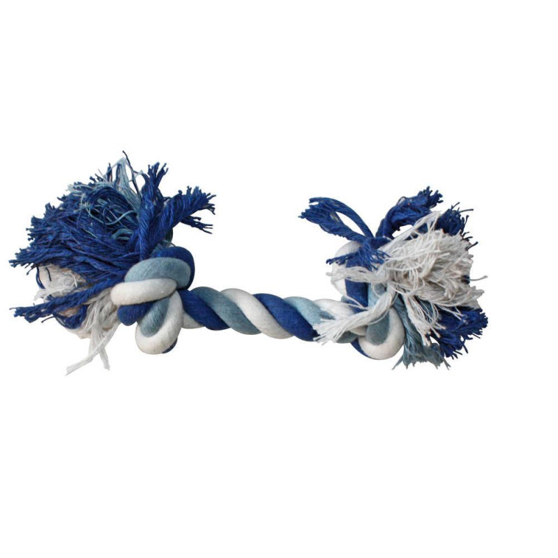 Іграшка для собак CROCI канат грейфер з вузлами, синій, 20 см