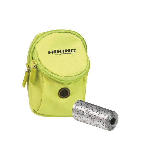 Сумка CROCI HIKING портативна з карабіном під пакети і ласощі, зелена, 7,5x4x11 см