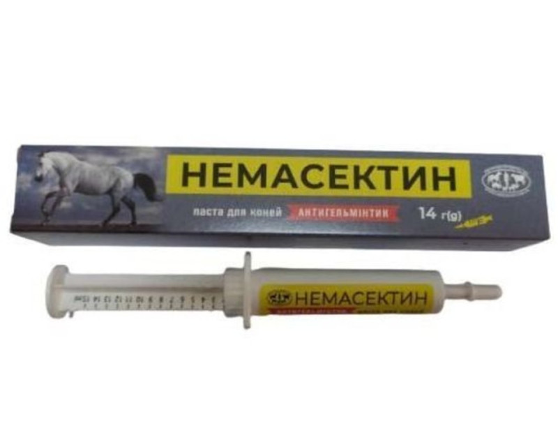 Немасектин паста для дегельмінтизації коней, 1 шприц х 14 гр