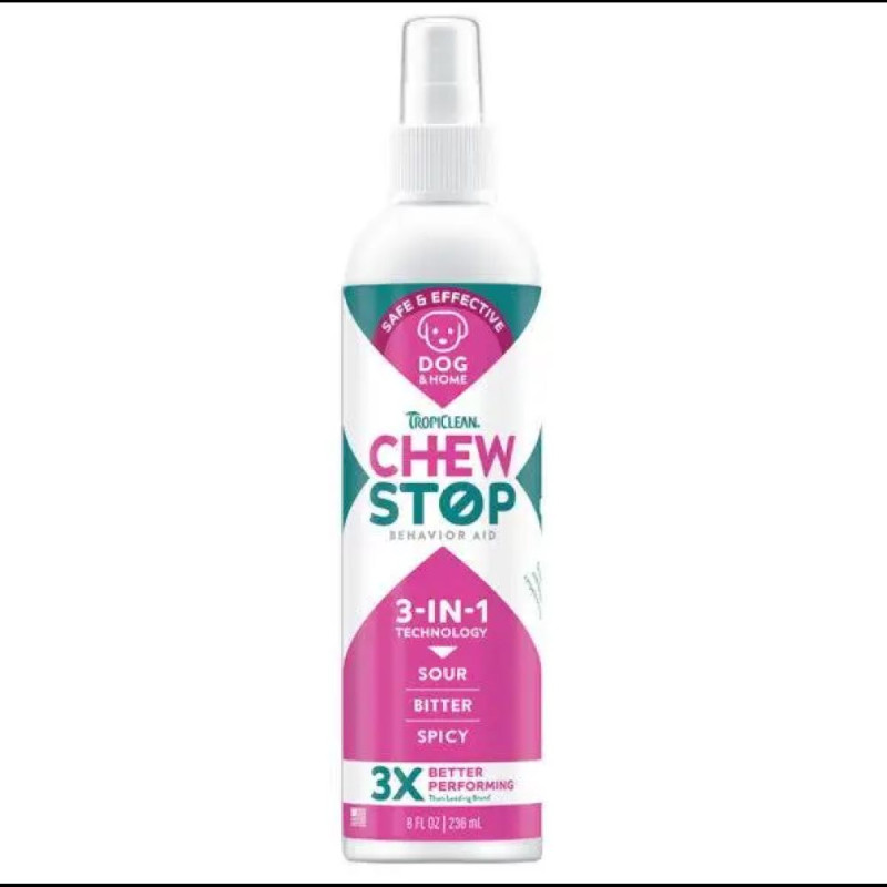 Спрей Тропіклін 3 в 1 TropiClean Chew Stop Home Spray від погризень собак і цуценят в будинку, 236 мл (007703)