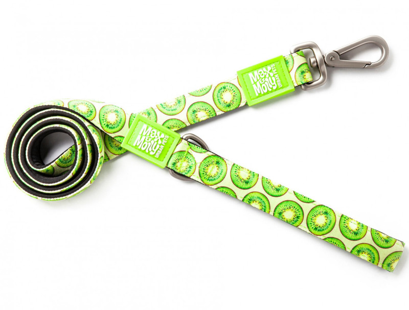 Повідець Ківі Max &amp; Molly Short Leash Kiwi/M для собак, довжина 120 см - ширина 2 см - максимальне навантаження 135 кг (192007)